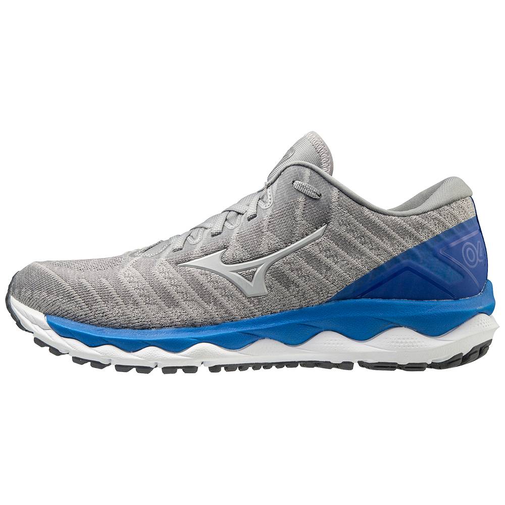 Panske Bezecke Topanky Mizuno Wave Sky 4 WAVEKNIT™ Siva Vypredaj WFOC74268